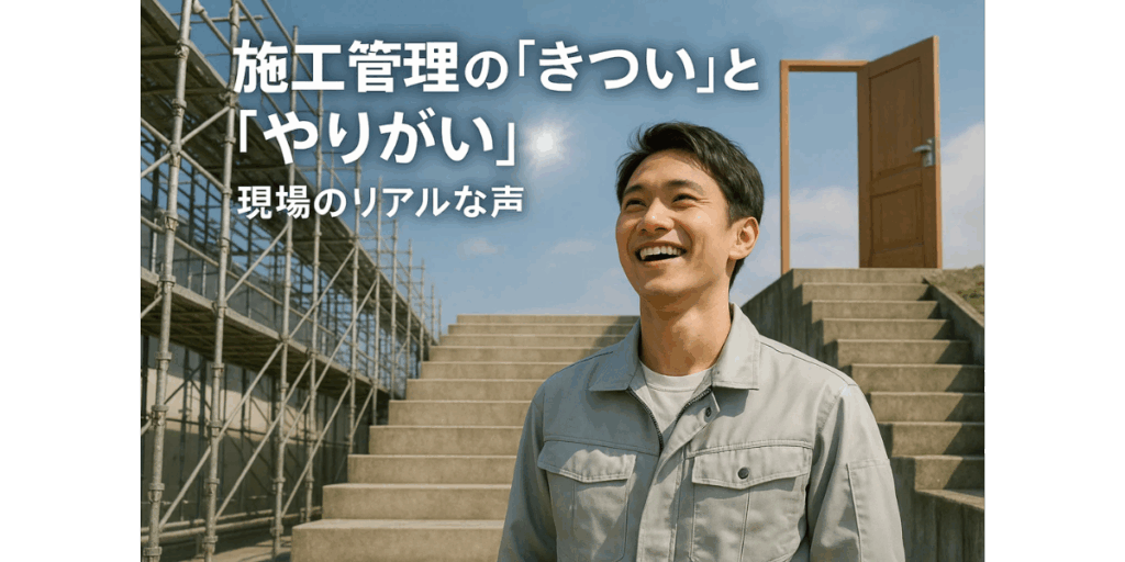 施工管理の「きつい」と「やりがい」：現場のリアルな声