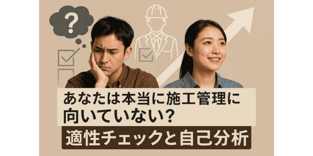 あなたは本当に施工管理に向いていない？適性チェックと自己分析