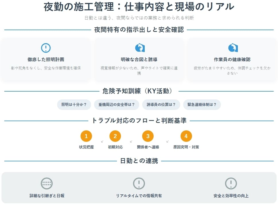 夜勤の施工管理、具体的な仕事内容と現場のリアル
