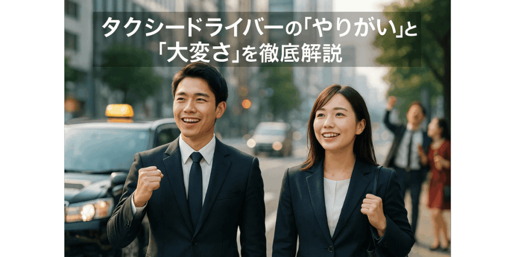 タクシードライバーの「やりがい」と「大変さ」を徹底解説
