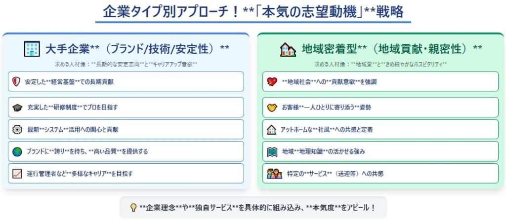 応募企業に合わせた「本気の志望動機」を作る！企業タイプ別アプローチ