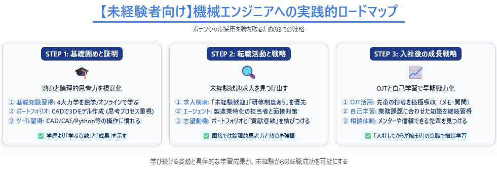 【未経験者向け】機械エンジニアへの実践的ロードマップ