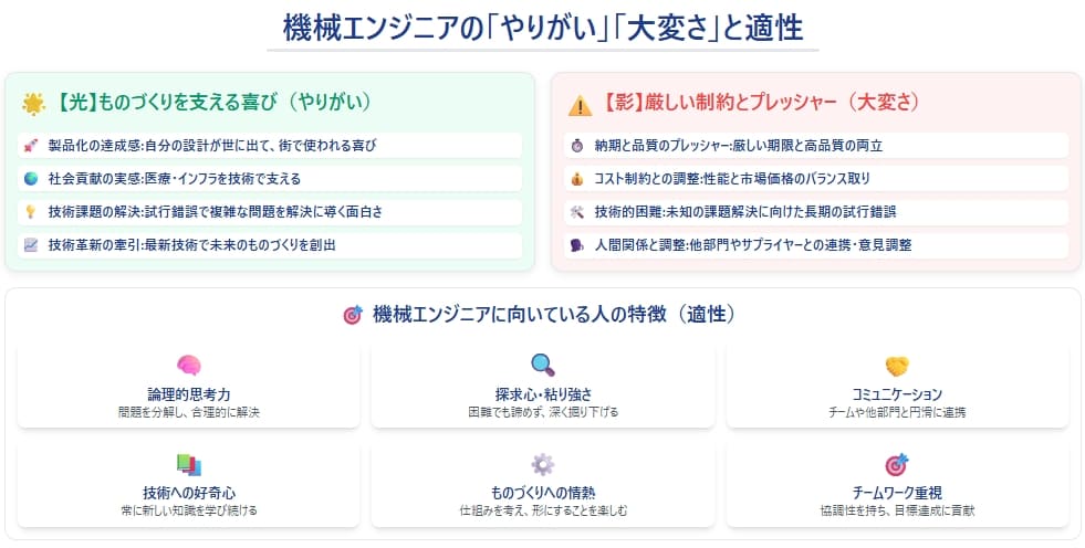 機械エンジニアのやりがい・大変さ・向いている人