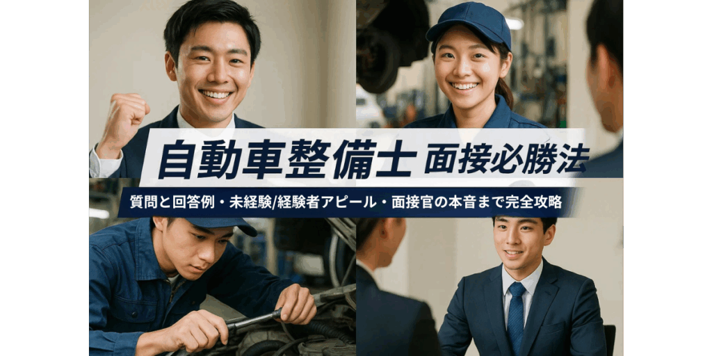 自動車整備士 面接必勝法｜質問と回答例・未経験/経験者アピール・面接官の本音まで完全攻略