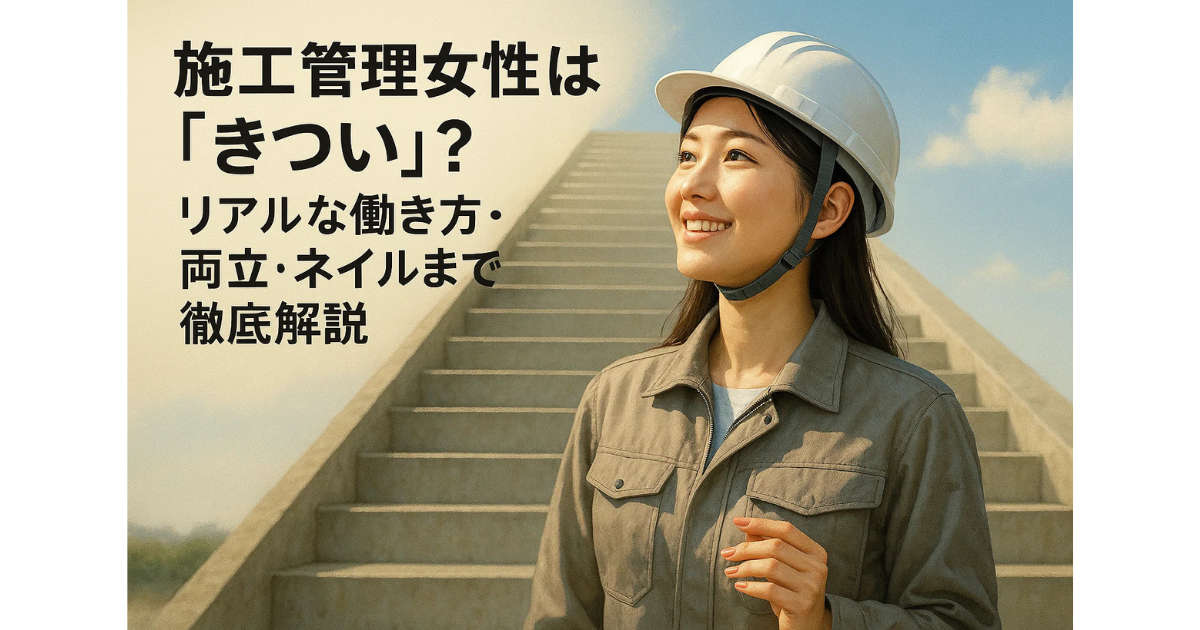 施工管理 女性は「きつい」？リアルな働き方・両立・ネイルまで徹底解説