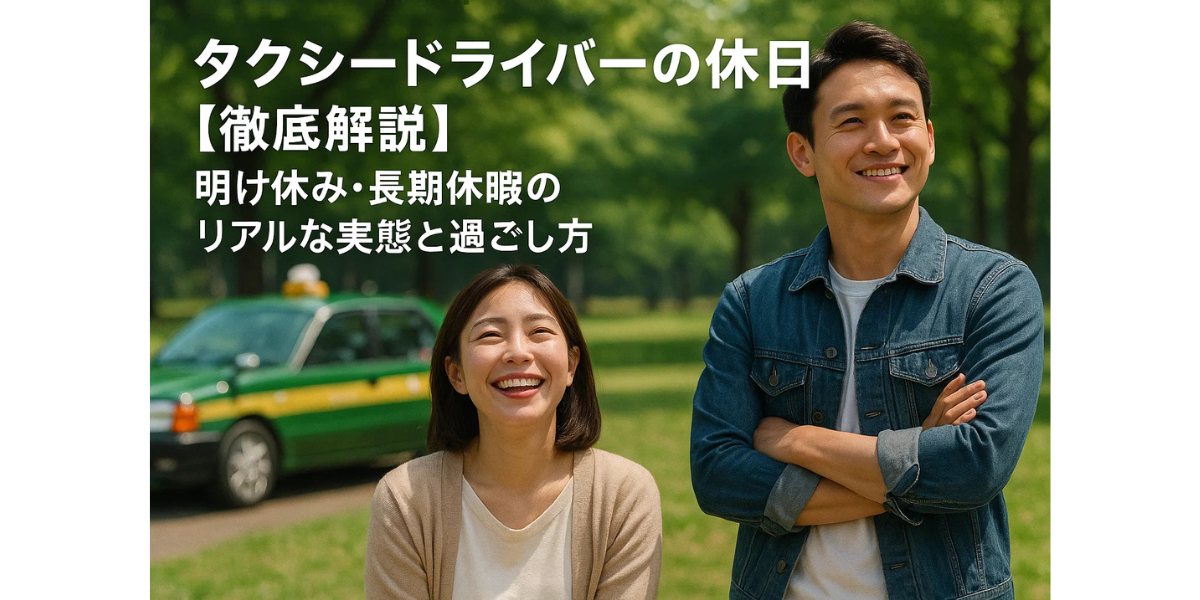 タクシードライバーの休日【徹底解説】明け休み・長期休暇のリアルな実態と過ごし方