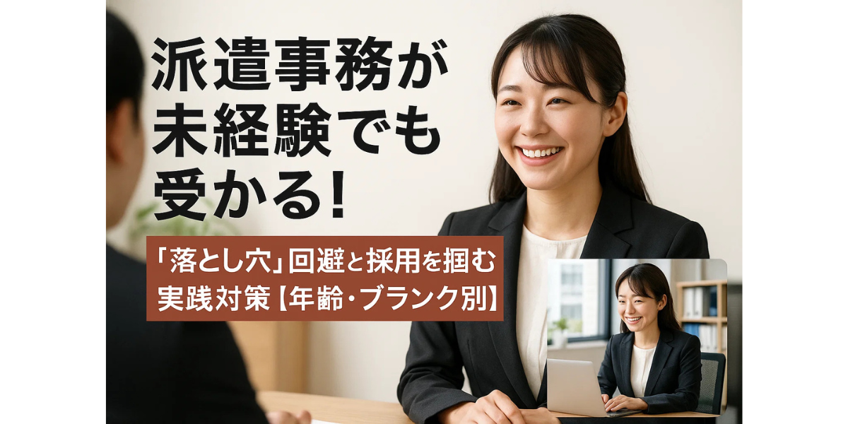 派遣事務が未経験でも受かる！「落とし穴」回避と採用を掴む実践対策【年齢・ブランク別】