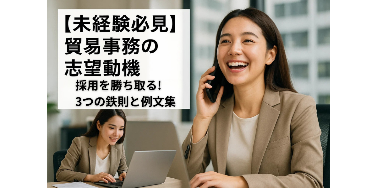 【未経験必見】貿易事務の志望動機｜採用を勝ち取る3つの鉄則と例文集