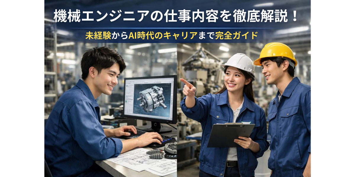 機械エンジニアの仕事内容を徹底解説！未経験からAI時代のキャリアまで完全ガイド