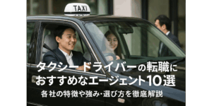 タクシードライバーの転職におすすめなエージェント10選｜各社の特徴や強み・選び方を徹底解説