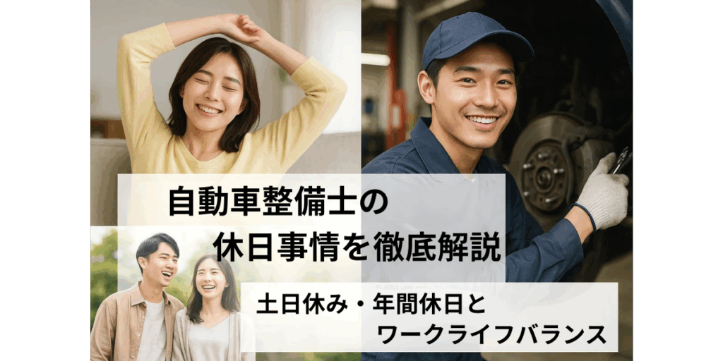 自動車整備士の休日事情を徹底解説！土日休み・年間休日とワークライフバランス