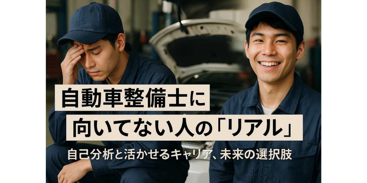 自動車整備士に向いてない人の「リアル」｜自己分析と活かせるキャリア、未来の選択肢