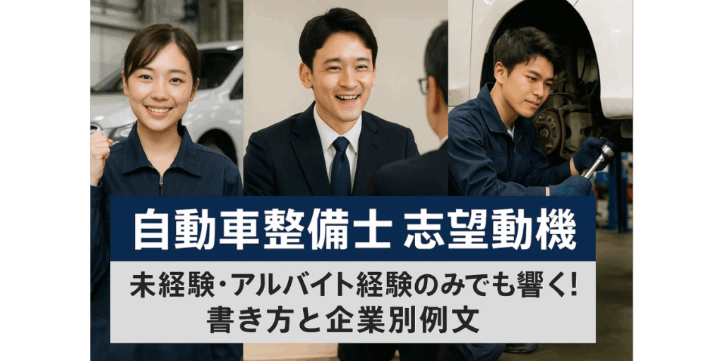 自動車整備士 志望動機：未経験・アルバイト経験のみでも響く！書き方と企業別例文