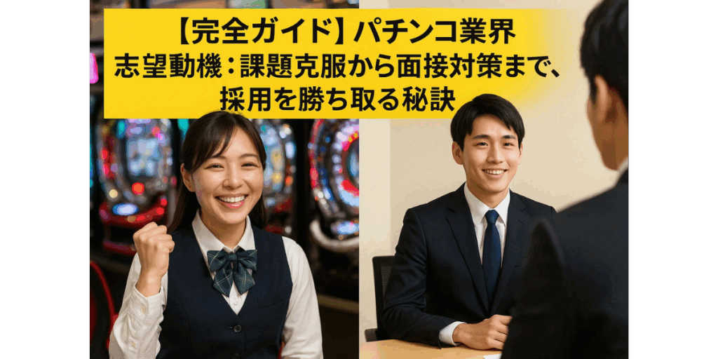 【完全ガイド】パチンコ業界 志望動機：課題克服から面接対策まで、採用を勝ち取る秘訣