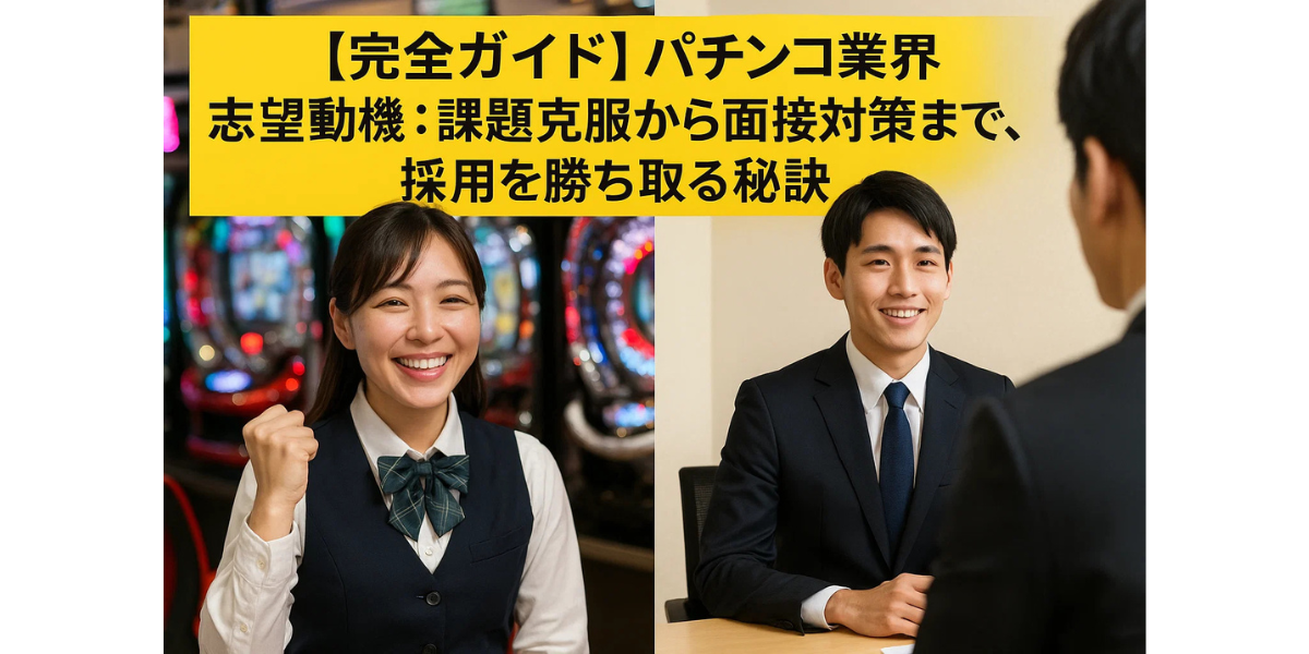 【完全ガイド】パチンコ業界 志望動機:課題克服から面接対策まで、採用を勝ち取る秘訣