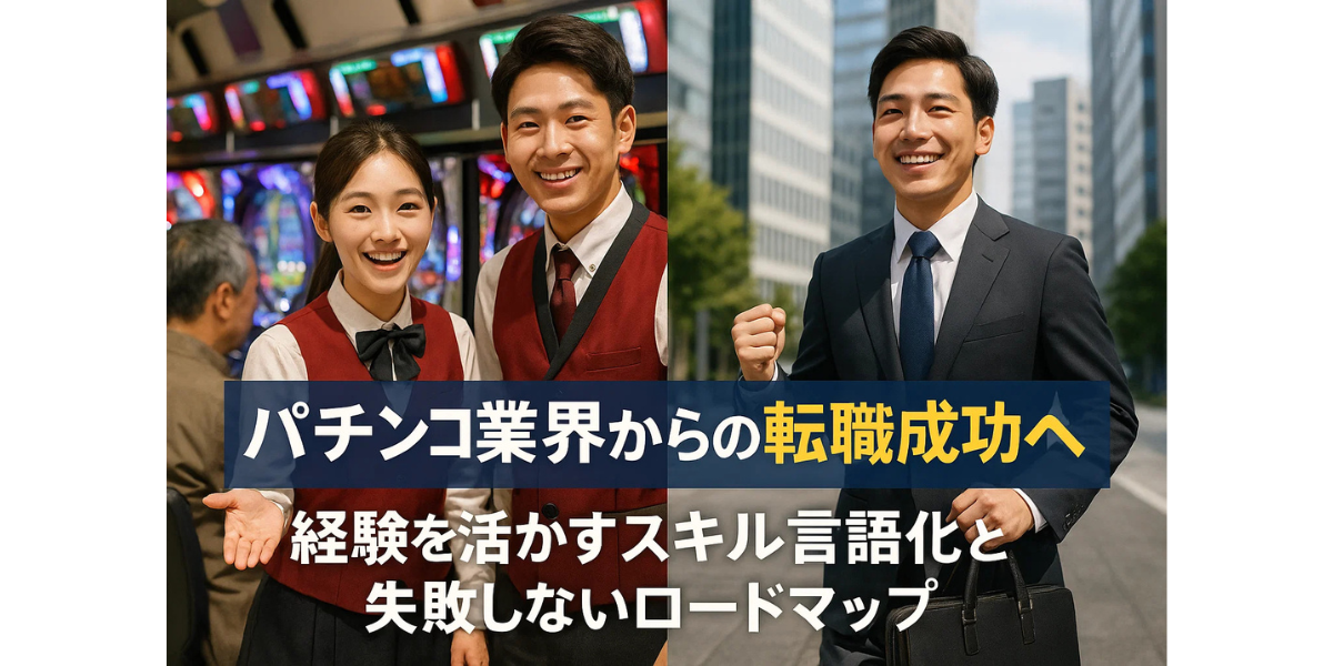 パチンコ業界からの転職を成功へ！経験を活かすスキル言語化と失敗しないロードマップ