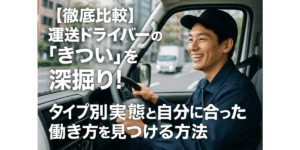 【徹底比較】運送ドライバーの「きつい」を深掘り！タイプ別実態と自分に合った働き方を見つける方法