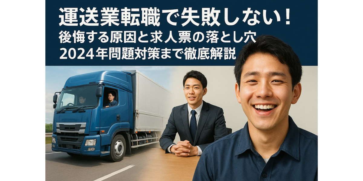 運送業転職で失敗しない！後悔する原因と求人票の落とし穴・2024年問題対策まで徹底解説