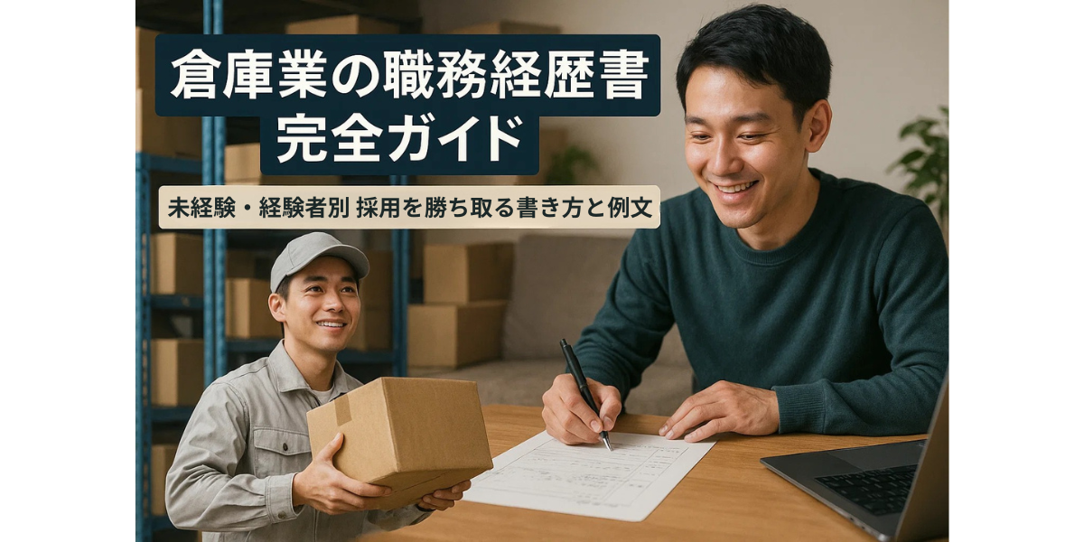 倉庫業の職務経歴書 完全ガイド｜未経験・経験者別 採用を勝ち取る書き方と例文