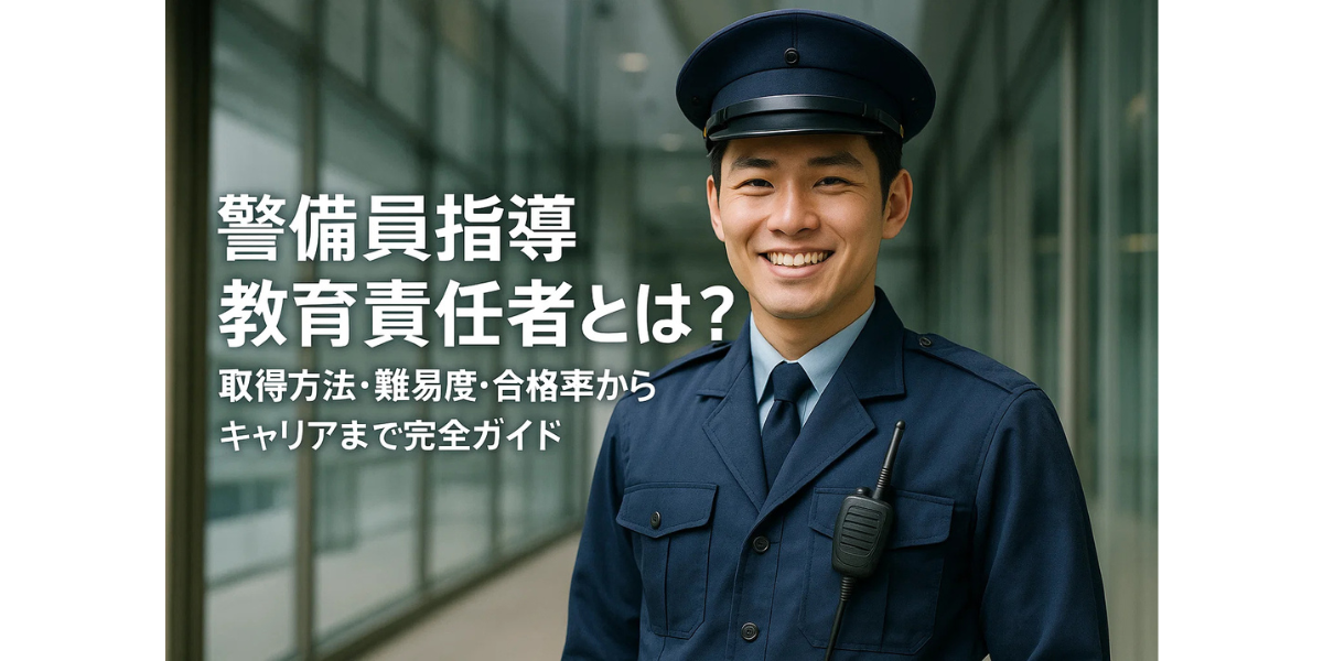 警備員指導教育責任者とは？取得方法・難易度・合格率からキャリアまで完全ガイド