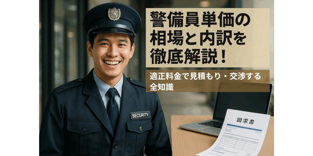 警備員単価の相場と内訳を徹底解説！適正料金で見積もり・交渉する全知識