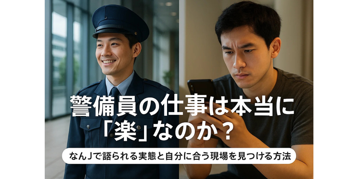 警備員の仕事は本当に「楽」なのか？なんJで語られる実態と自分に合う現場を見つける方法