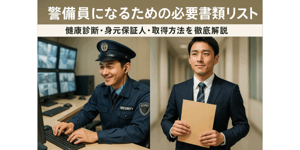 警備員になるための必要書類リスト｜健康診断・身元保証人・取得方法を徹底解説