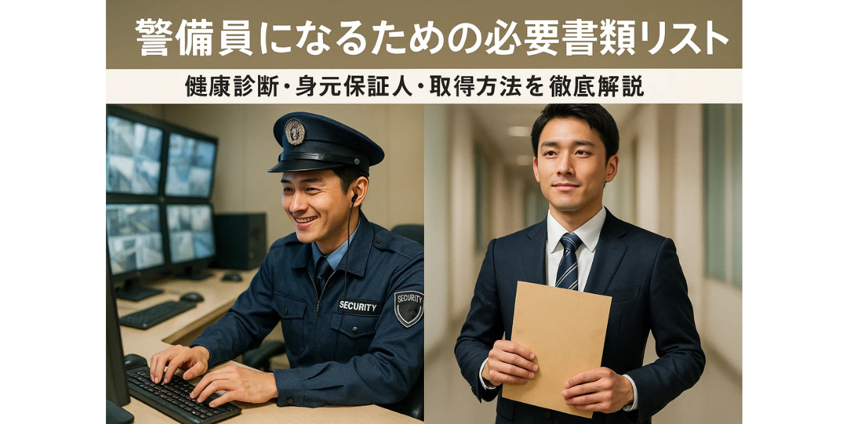 警備員になるための必要書類リスト｜健康診断・身元保証人・取得方法を徹底解説