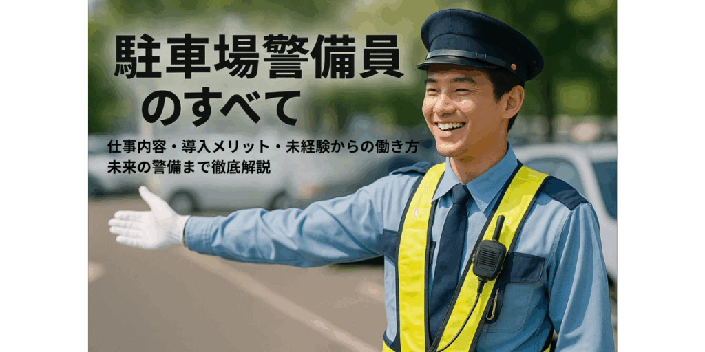 駐車場警備員のすべて｜仕事内容・導入メリット・未経験からの働き方・未来の警備まで徹底解説
