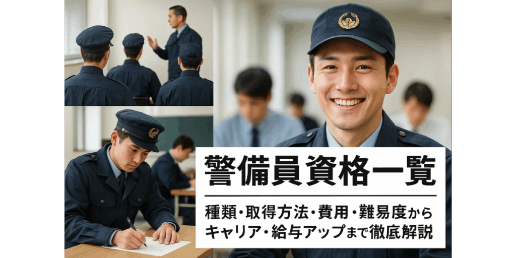 警備員 資格 一覧｜種類・取得方法・費用・難易度からキャリア・給与アップまで徹底解説