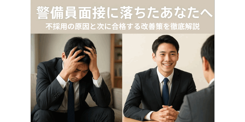 警備員面接に落ちたあなたへ｜不採用の原因と次に合格する改善策を徹底解説