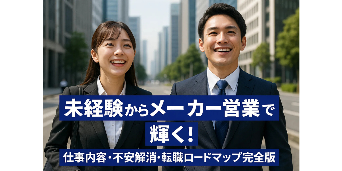 未経験からメーカー営業で輝く！仕事内容・不安解消・転職ロードマップ完全版