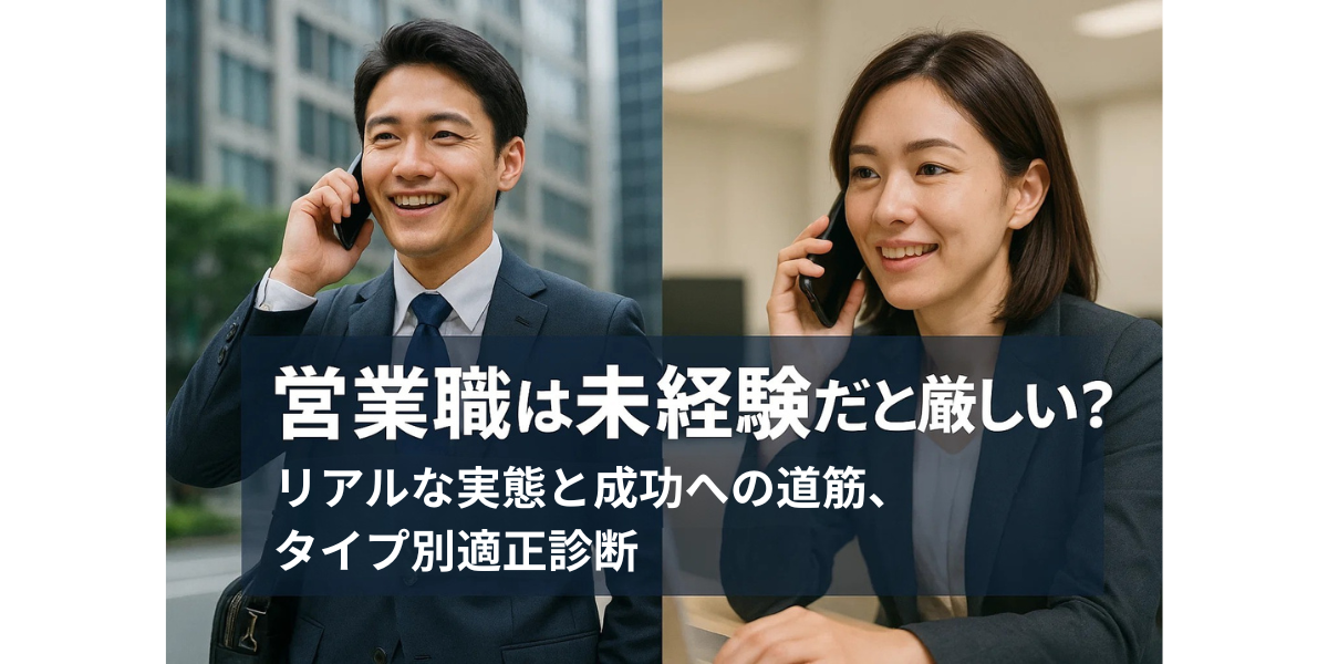 営業職は未経験だと厳しい？リアルな実態と成功への道筋、タイプ別適性診断