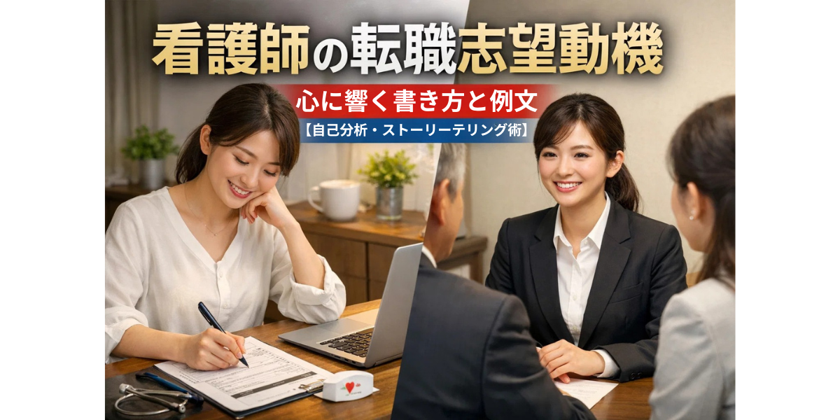 看護師の転職志望動機｜心に響く書き方と例文【自己分析・ストーリーテリング術】