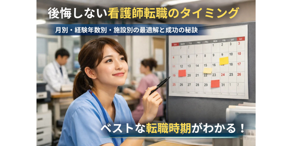 後悔しない看護師転職のタイミング｜月別・経験年数別・施設別の最適解と成功の秘訣