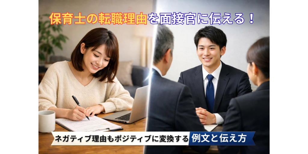 保育士の転職理由を面接官に伝える！ネガティブ理由もポジティブに変換する例文と伝え方