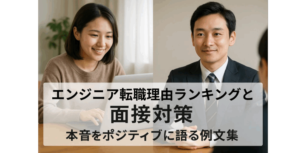 エンジニア転職理由ランキングと面接対策｜本音をポジティブに語る例文集