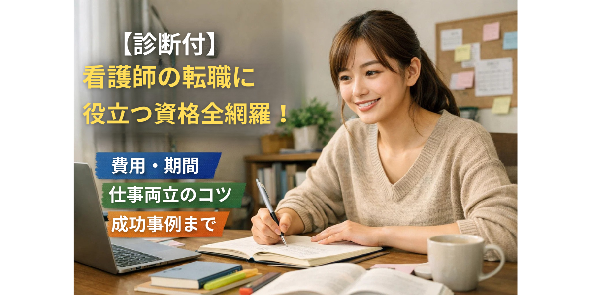 【診断付】看護師の転職に役立つ資格全網羅!費用・期間・仕事両立のコツから成功事例まで