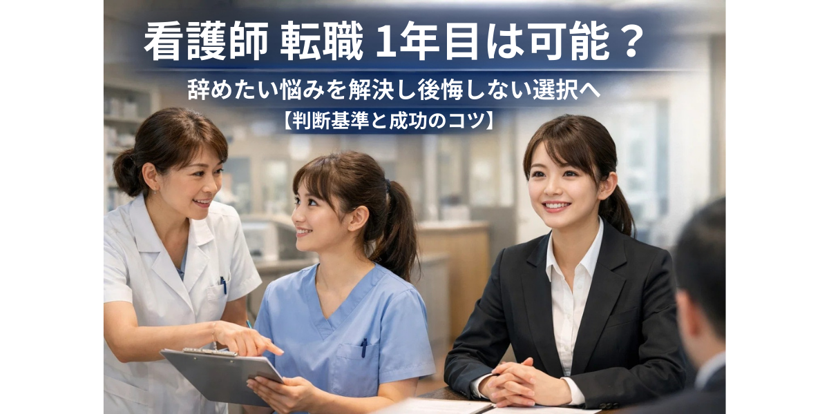 看護師 転職 1年目は可能?辞めたい悩みを解決し後悔しない選択へ【判断基準と成功のコツ】