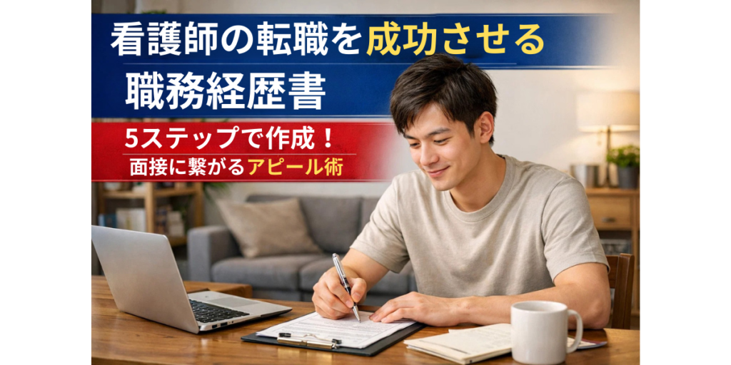 看護師の転職を成功させる職務経歴書｜5ステップで作成！面接に繋がるアピール術