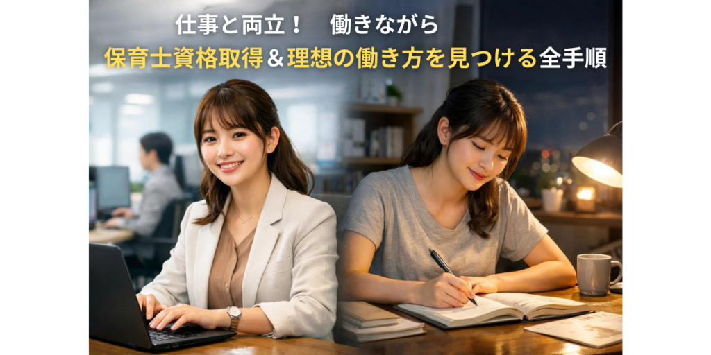 仕事と両立！働きながら保育士資格取得＆理想の働き方を見つける全手順