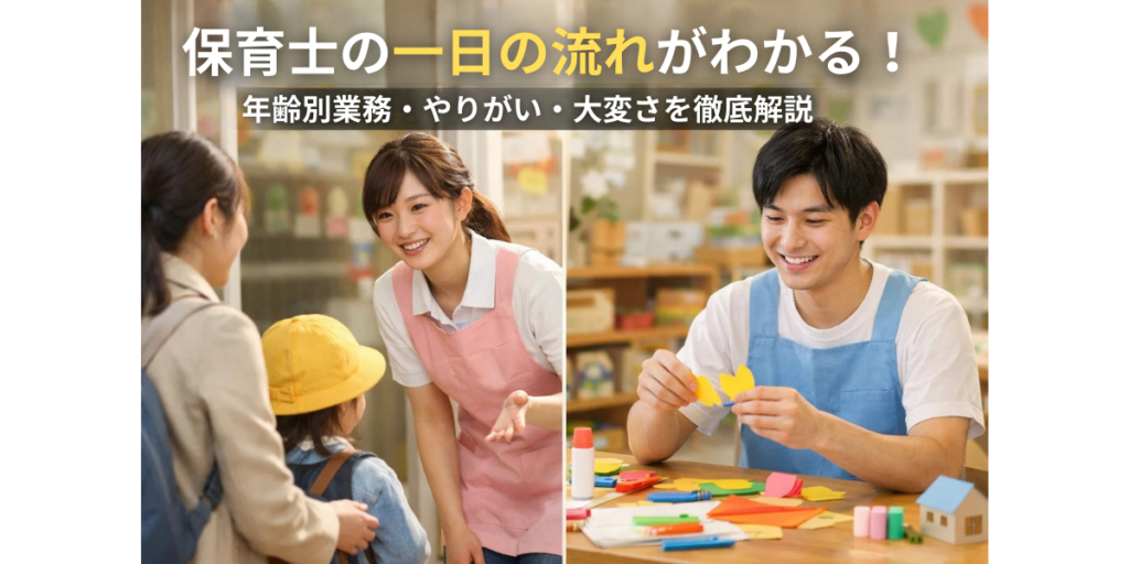 保育士の一日の流れがわかる！年齢別業務・やりがい・大変さを徹底解説