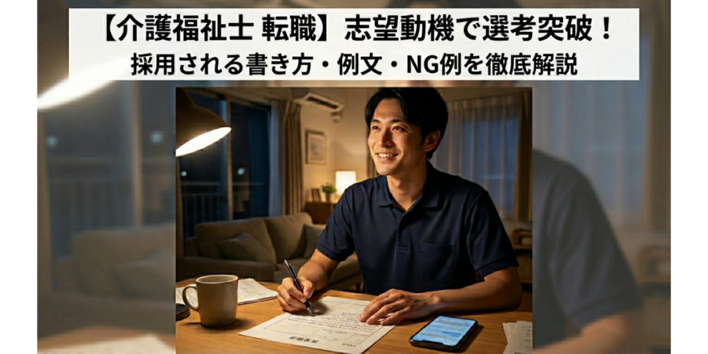 【介護福祉士 転職】志望動機で選考突破！採用される書き方・例文・NG例を徹底解説