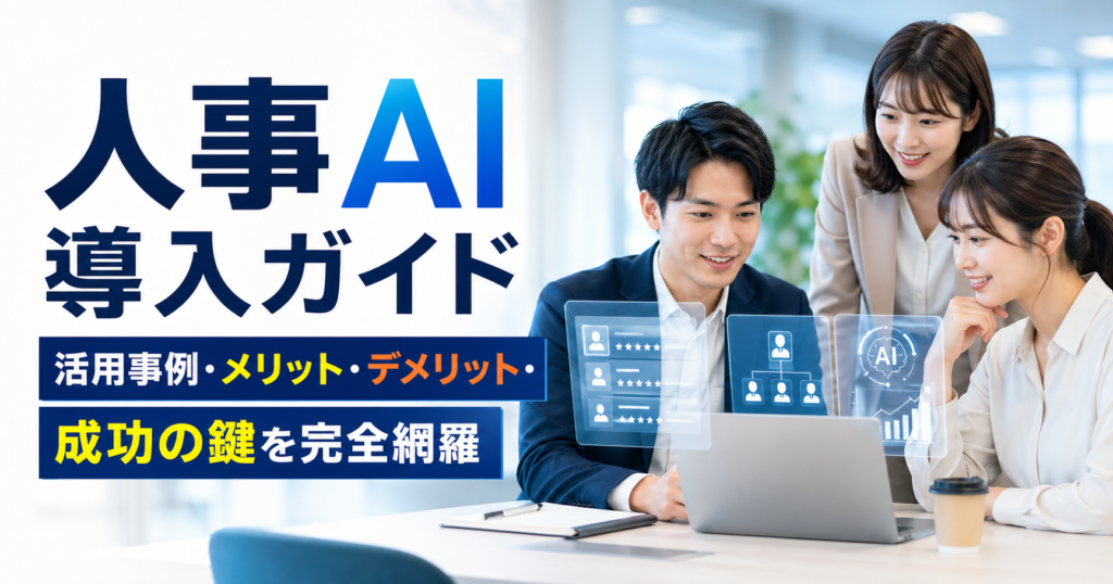 人事AI導入ガイド｜活用事例・メリット・デメリット・成功の鍵を完全網羅