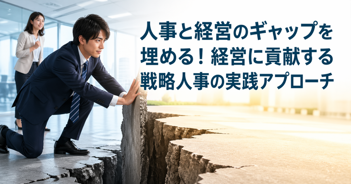 人事と経営のギャップを埋める！経営に貢献する戦略人事の実践アプローチ