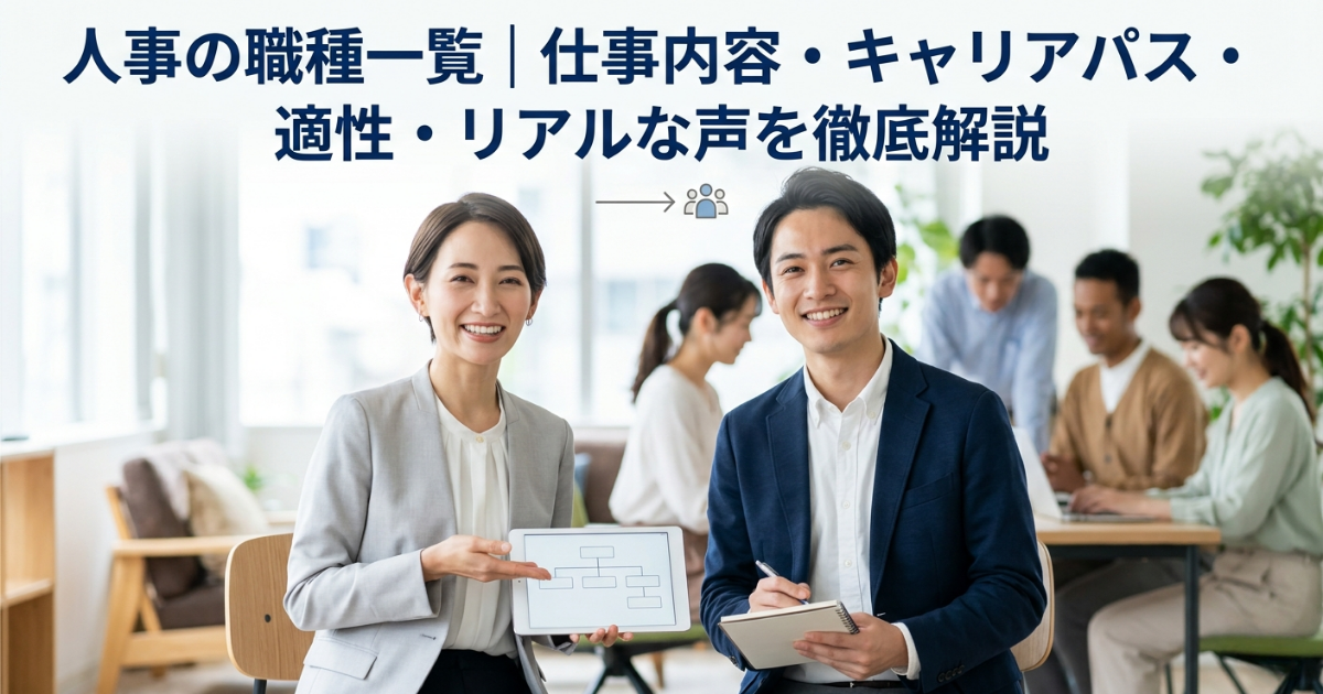 人事の職種一覧｜仕事内容・キャリアパス・適性・リアルな声を徹底解説