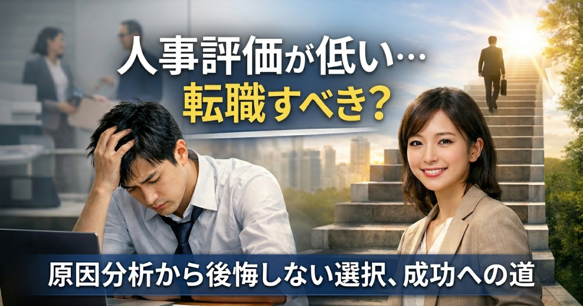 人事評価が低い…転職すべき？原因分析から後悔しない選択、成功への道