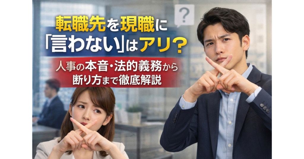 転職先を現職に「言わない」はアリ？人事の本音・法的義務から断り方まで徹底解説