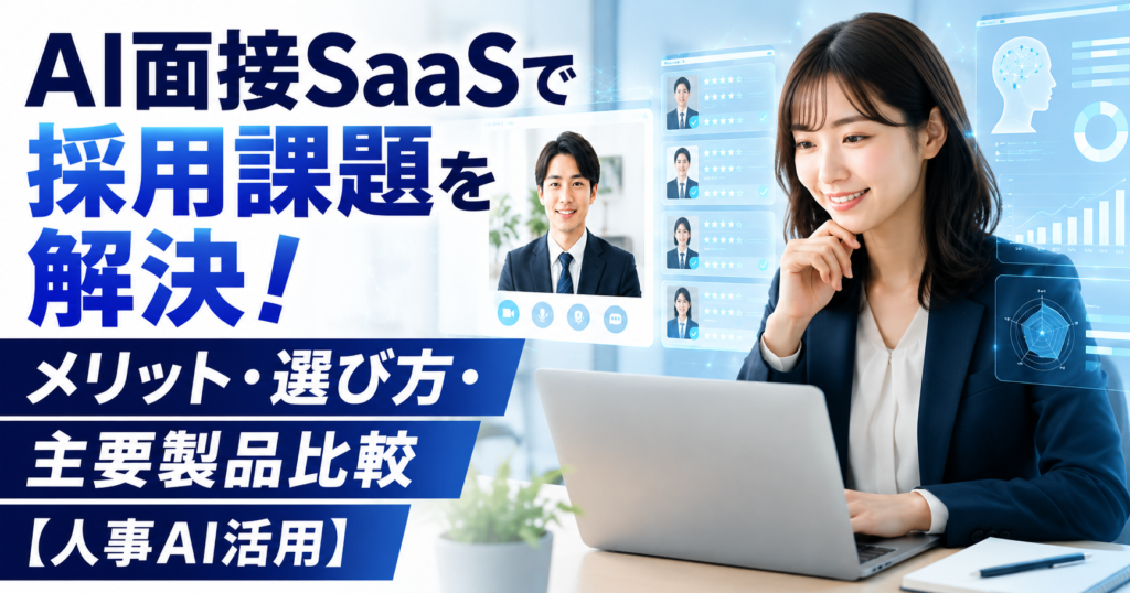 AI面接SaaSで採用課題を解決！メリット・選び方・主要製品比較【人事AI活用】
