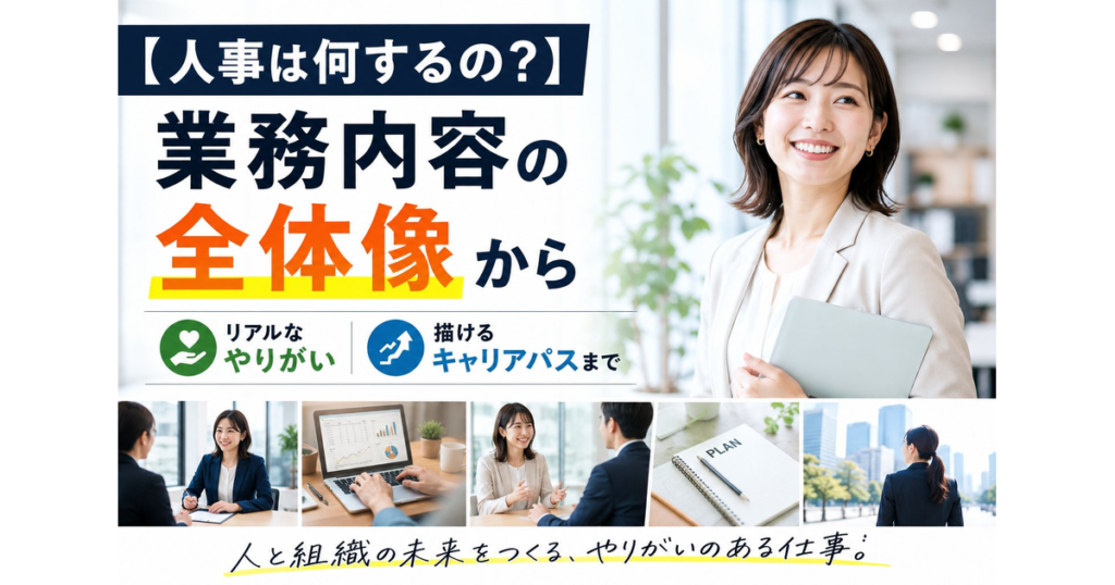【人事は何するの？】業務内容の全体像からリアルなやりがい・キャリアパスまで